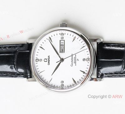 Swiss Copy Omega Constellation Day-date 8205 Watch SS White Dial